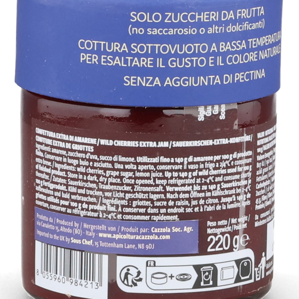 Apicoltura Cazzola Black Cherry Jam, 220g