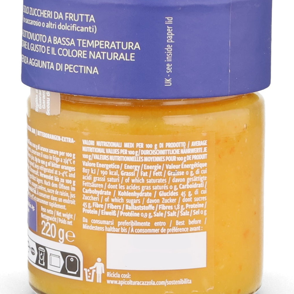 Apicoltura Cazzola Bitter Orange Jam, 220g