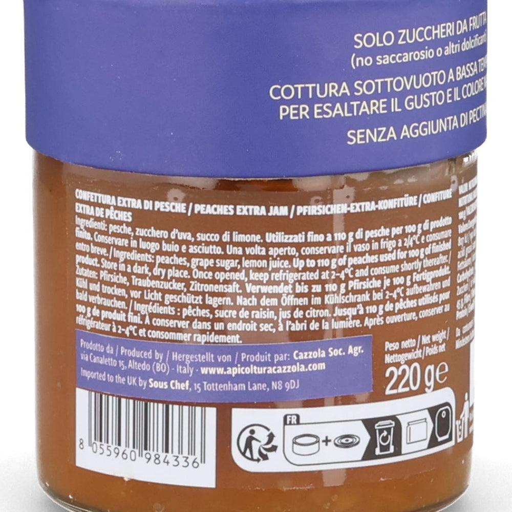 Apicoltura Cazzola Peach Jam, 220g