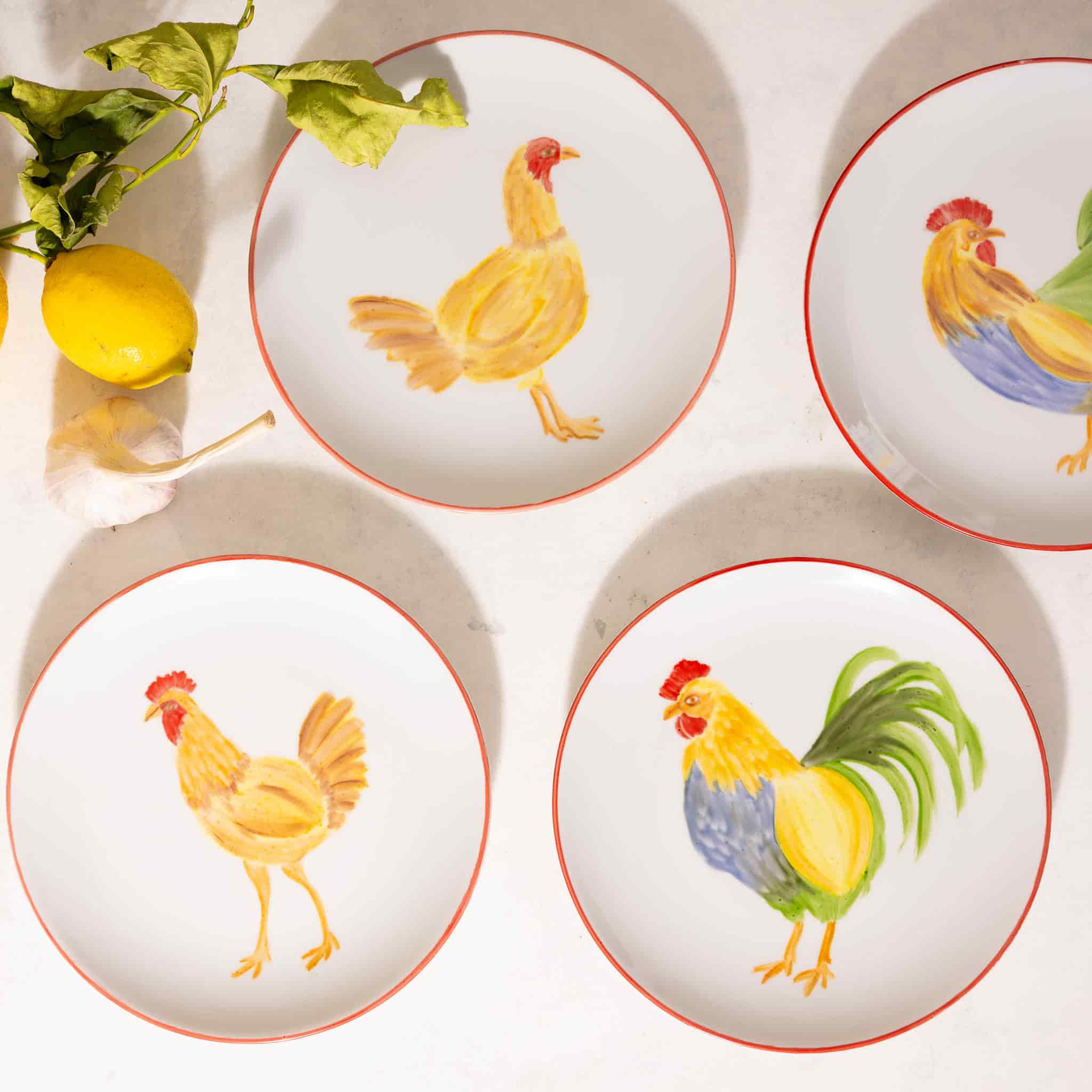 The Platera Lola Chicken Porcelain Side Plate, 21cm