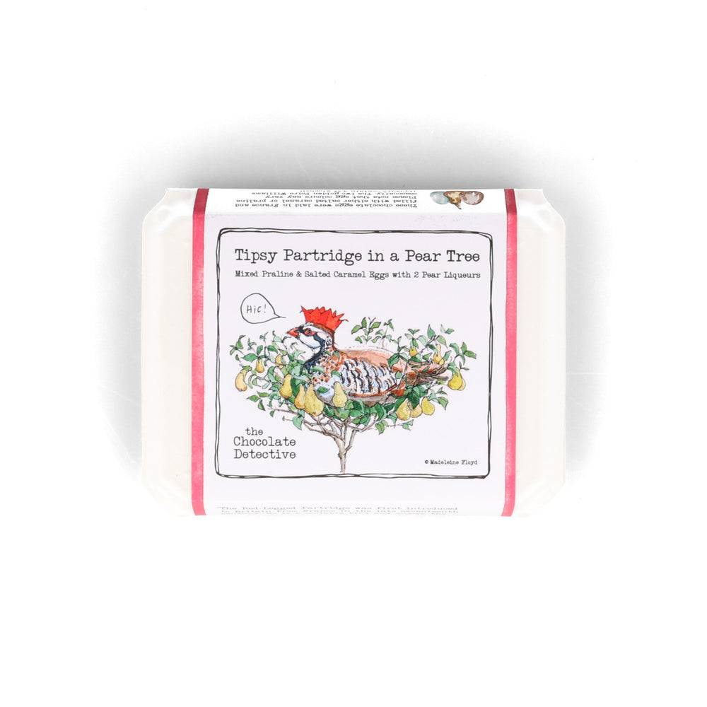 The Chocolate Detective 12 Tipsy Partridge in a Pear Tree Eggs, 140g