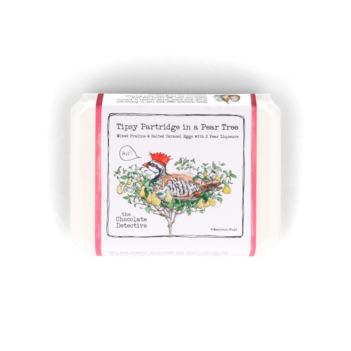 The Chocolate Detective 12 Tipsy Partridge in a Pear Tree Eggs, 140g