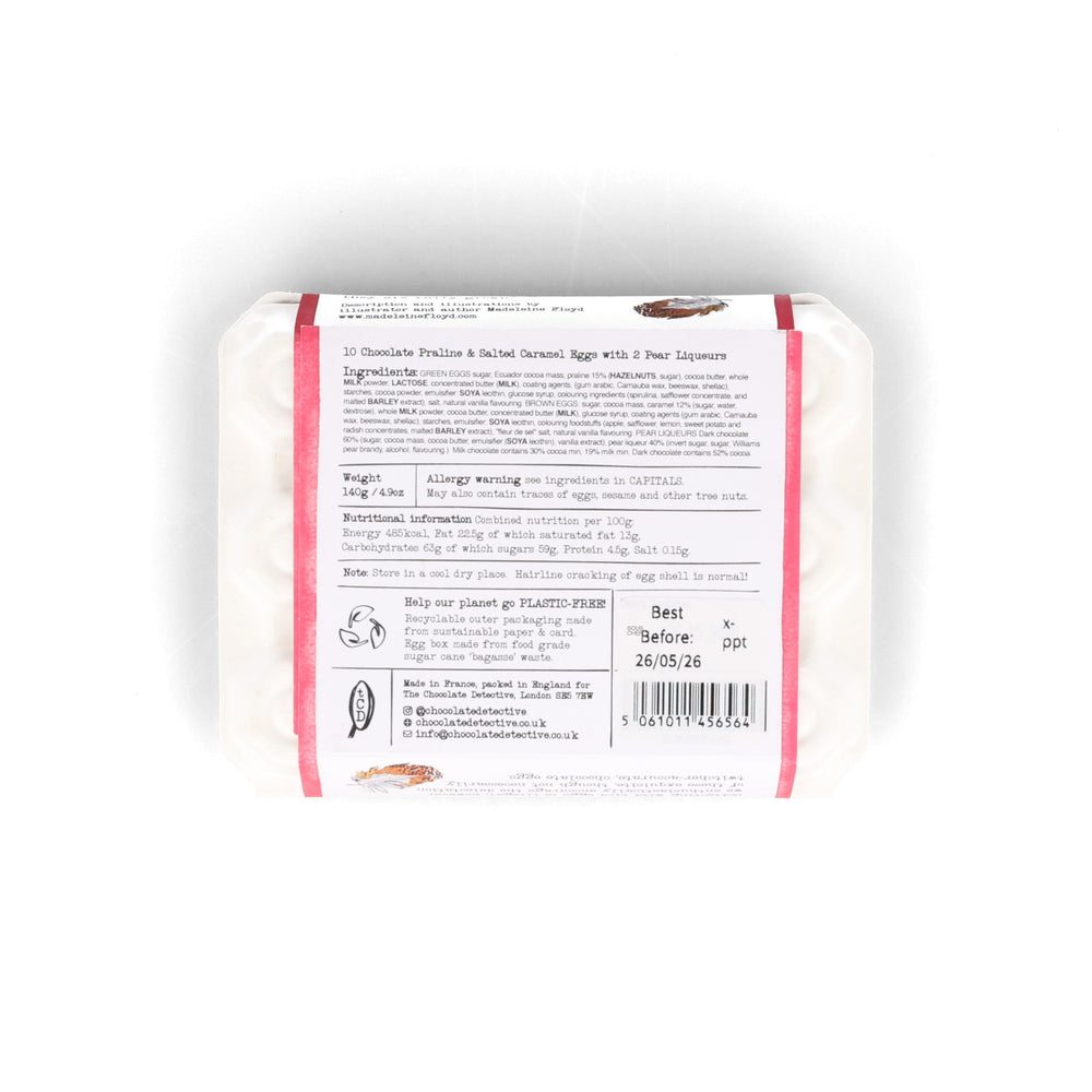 The Chocolate Detective 12 Tipsy Partridge in a Pear Tree Eggs, 140g