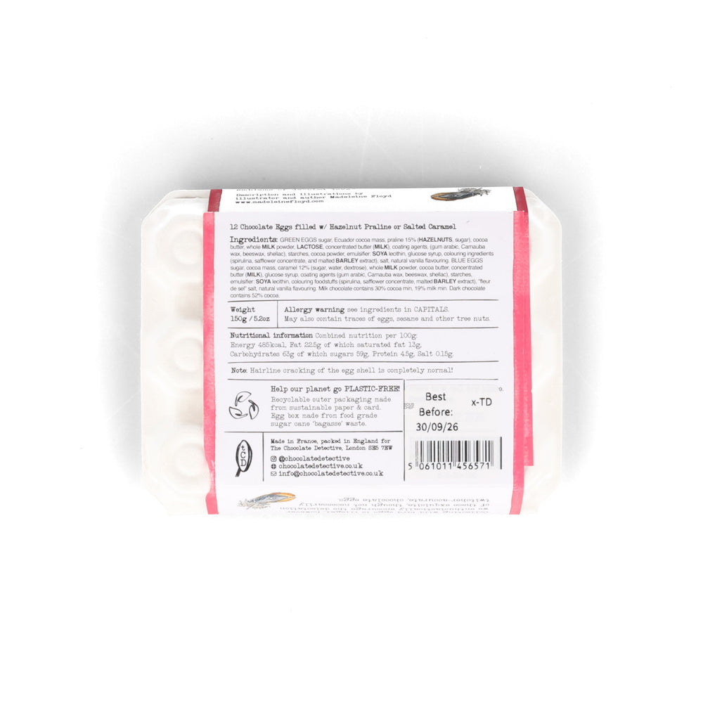 The Chocolate Detective 12 Christmas Turtle Dove Eggs, 150g