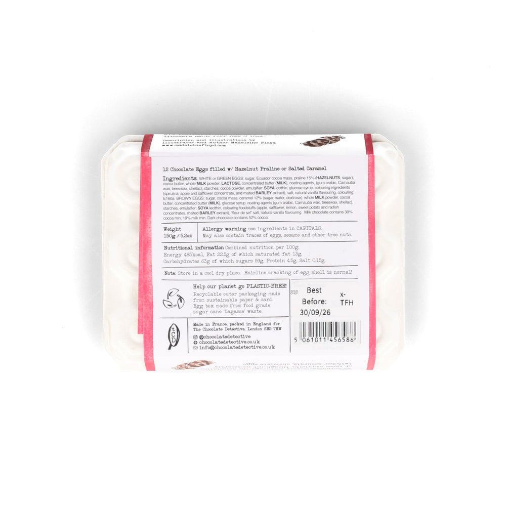 The Chocolate Detective Three French Hen Eggs, 150g