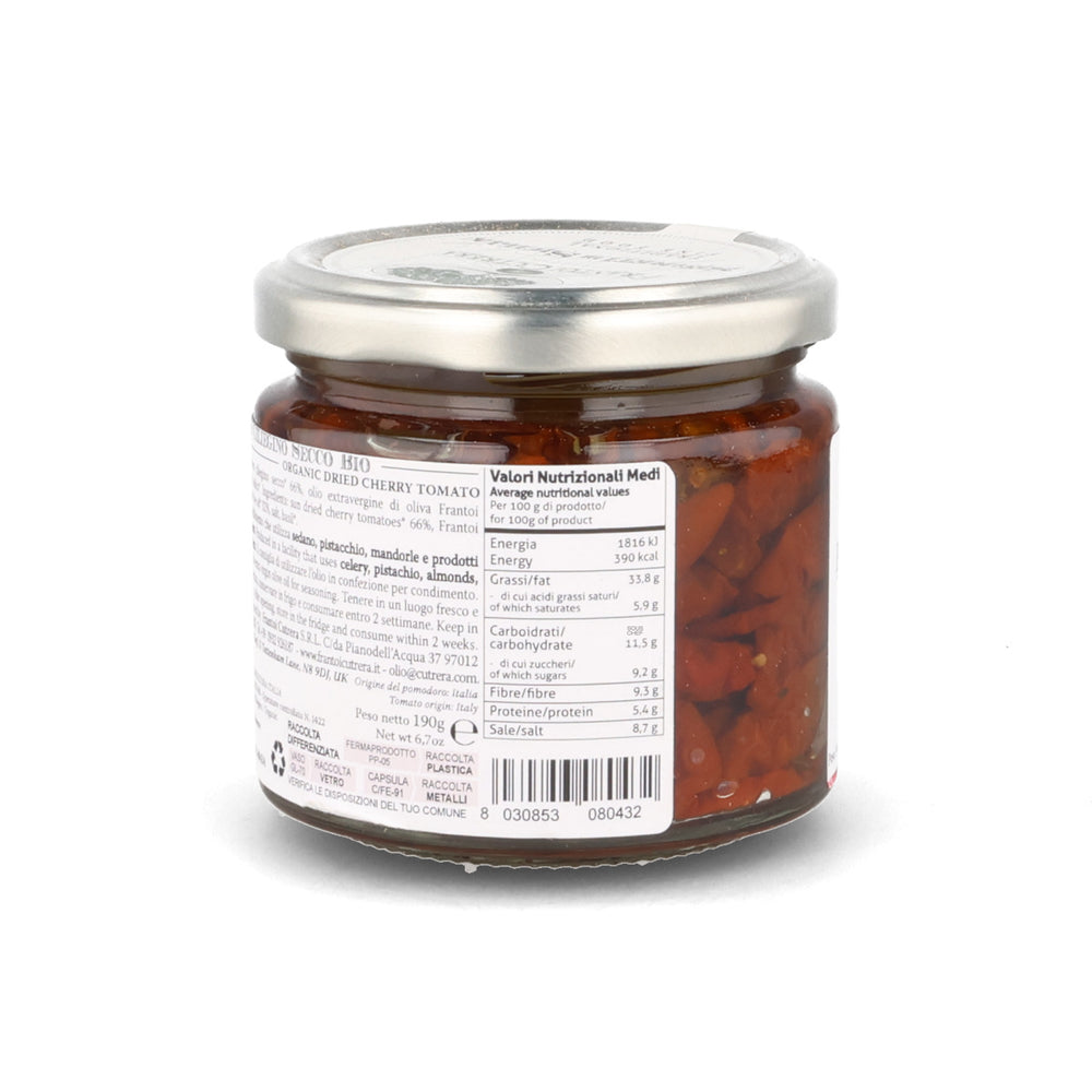 Frantoi Cutrera Organic Dried Cherry Tomatoes in Extra Virgin Olive Oil, 190g