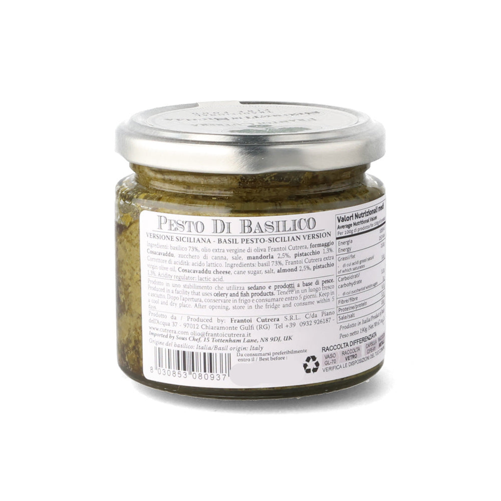 Frantoi Cutrera Sicilian Basil Pesto, 190g