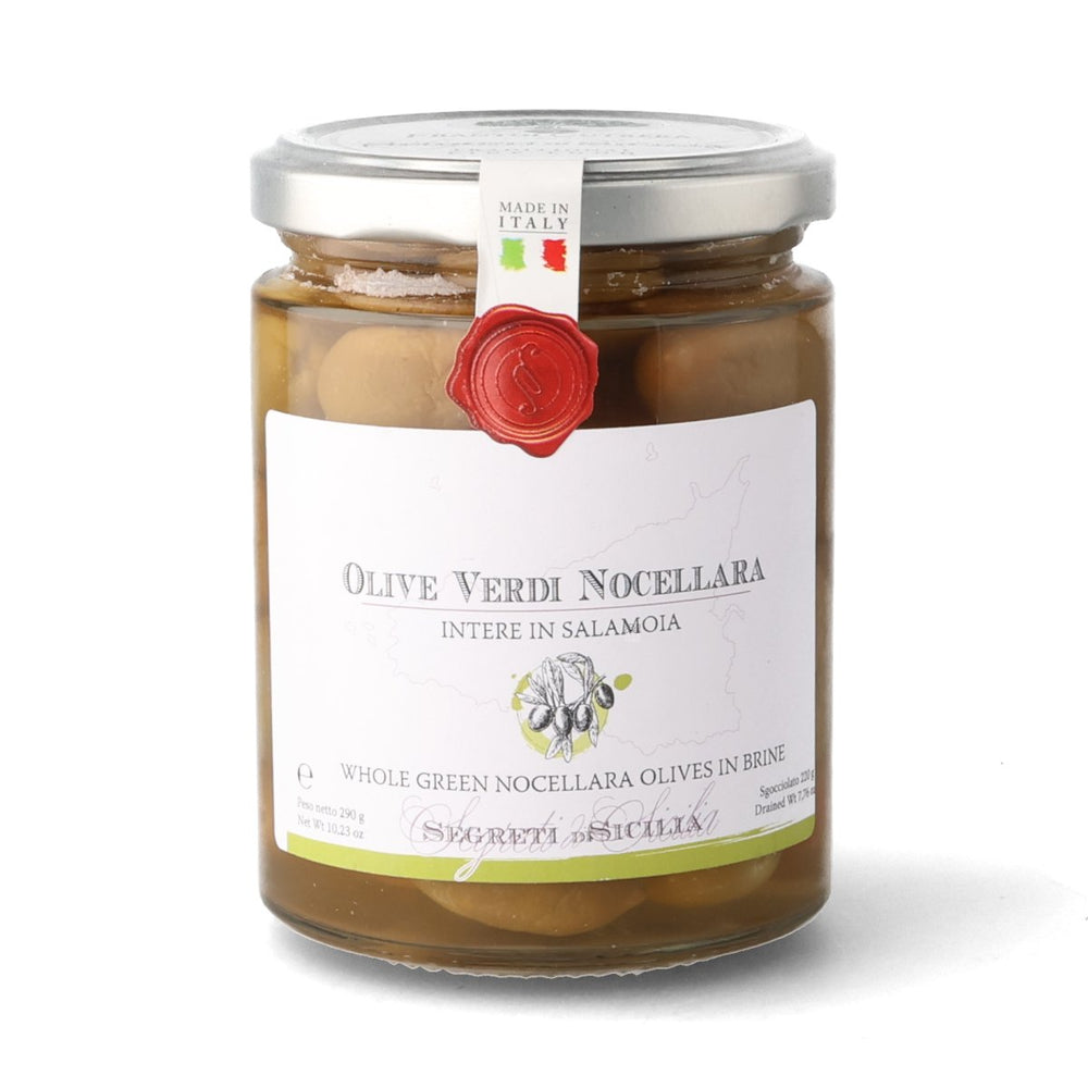 Frantoi Cutrera Whole Green Nocellara Olives in Brine, 290g