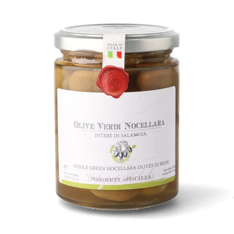 Frantoi Cutrera Whole Green Nocellara Olives in Brine, 290g