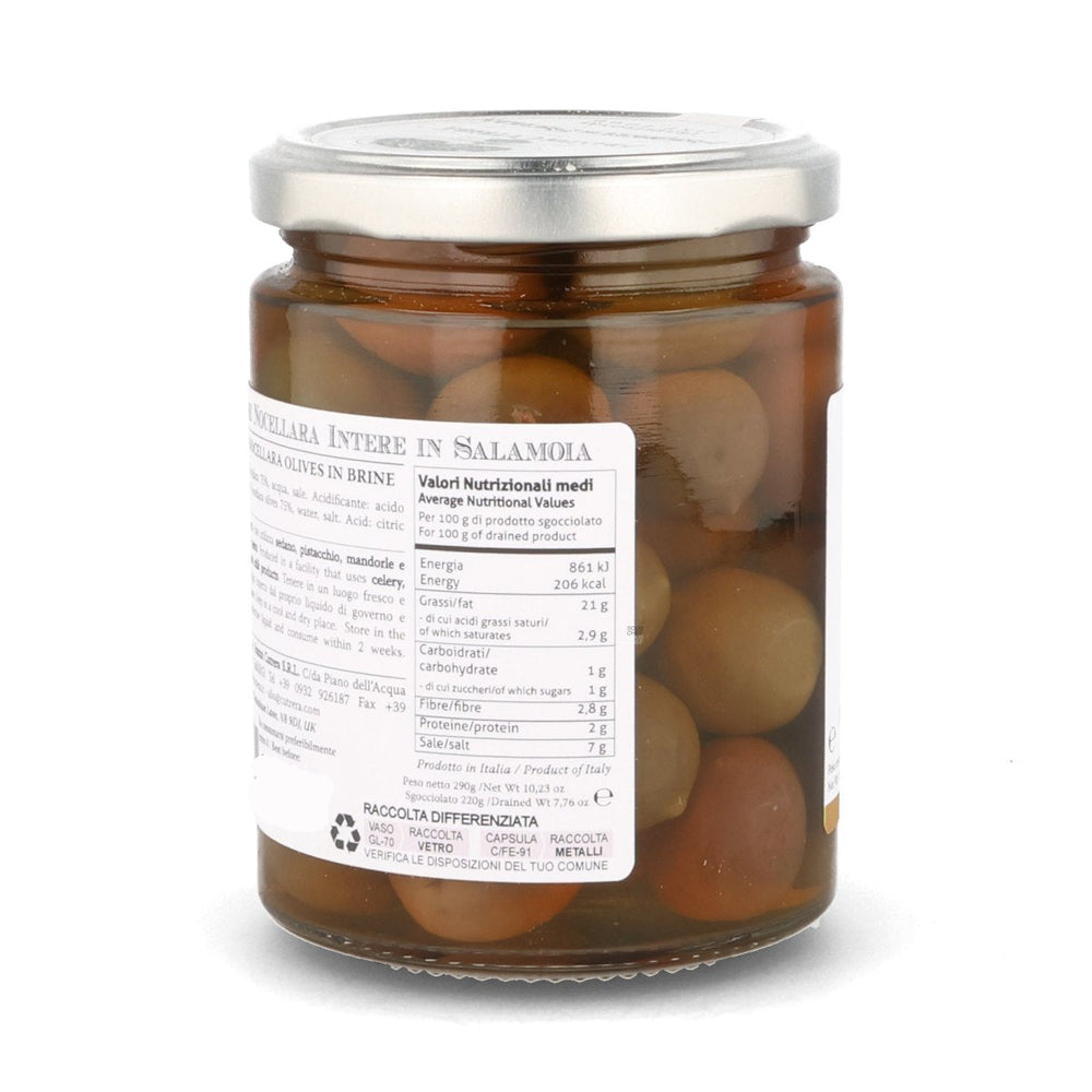 Frantoi Cutrera Whole Black Nocellara Olives in Brine, 290g