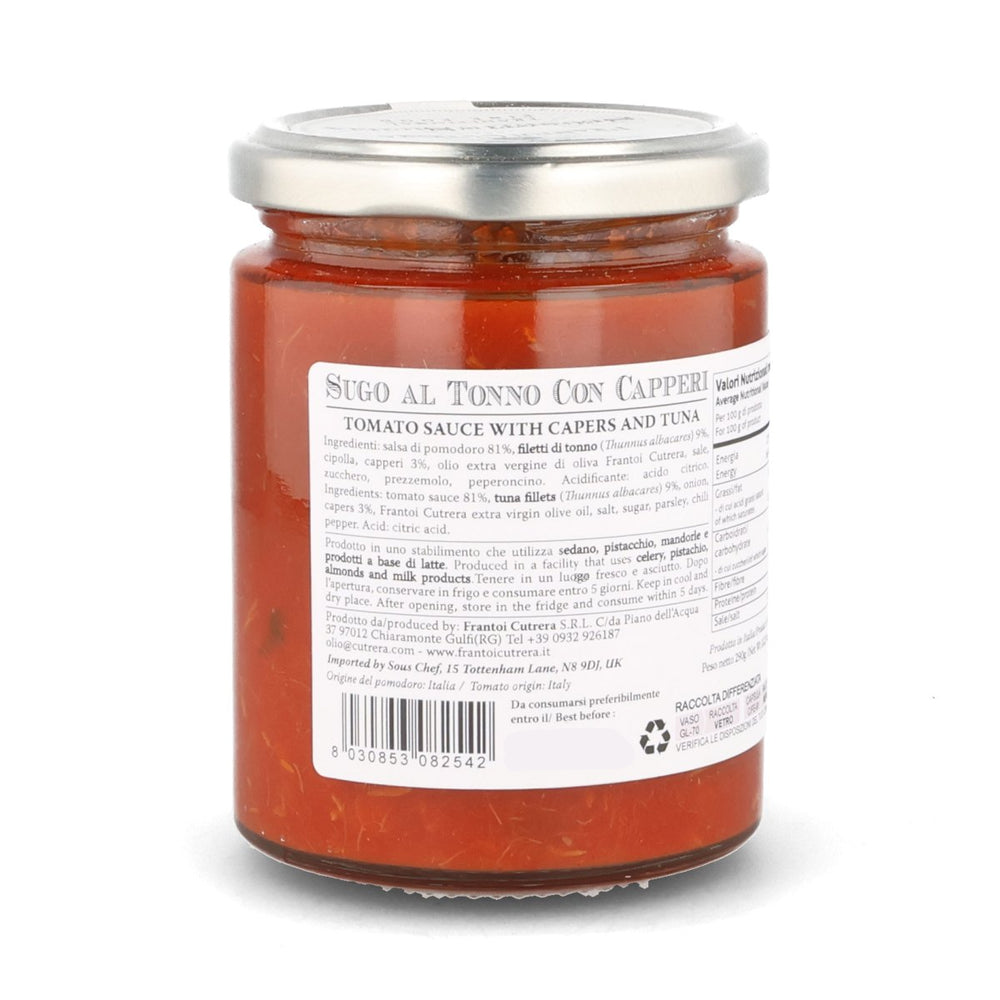 Frantoi Cutrera Tomato Sauce with Capers & Tuna, 290g