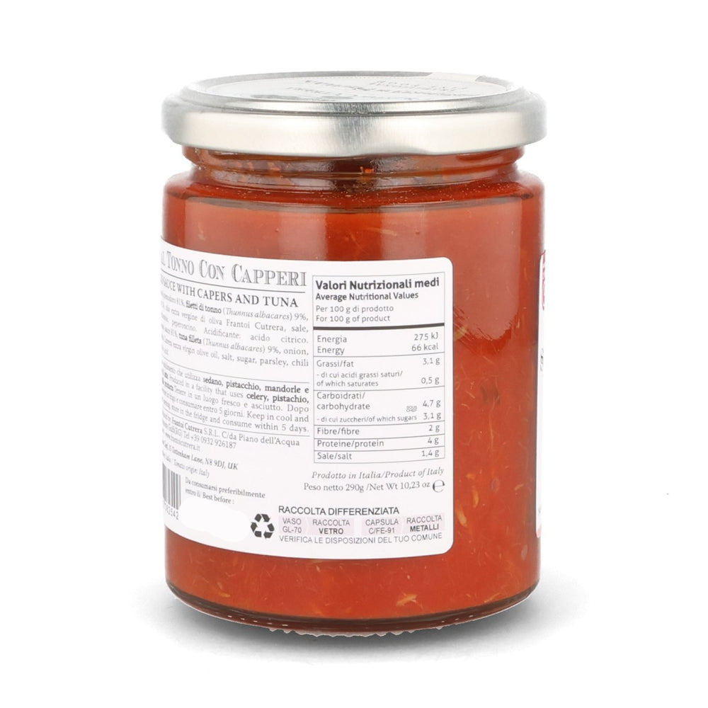 Frantoi Cutrera Tomato Sauce with Capers & Tuna, 290g