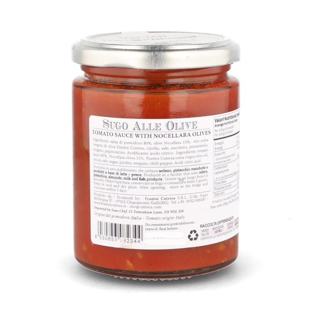 Frantoi Cutrera Tomato Sauce with Nocellara Olives, 290g