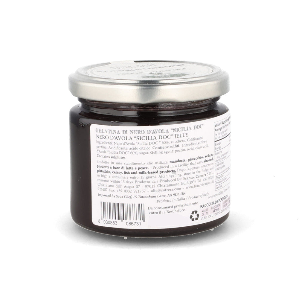 Frantoi Cutrera Nero d'Avola Wine Jelly, 225g