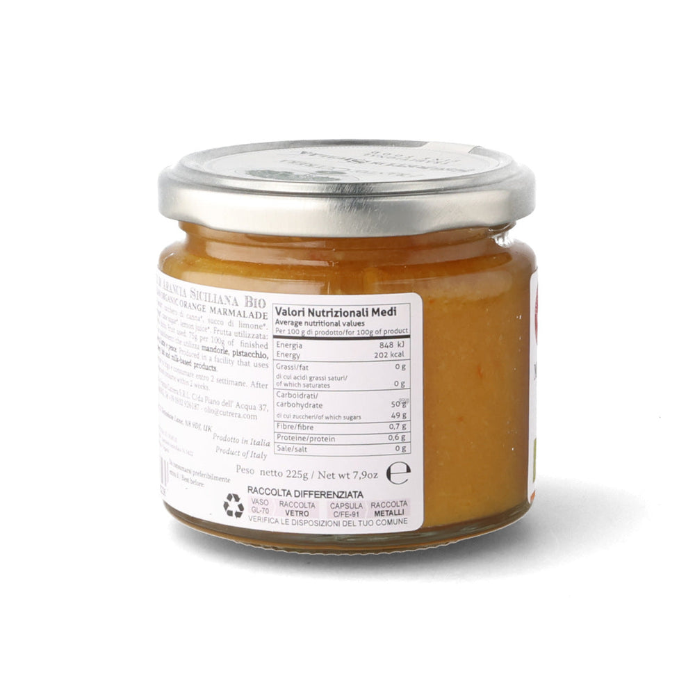 Frantoi Cutrera Organic Sicilian Orange Marmalade, 225g