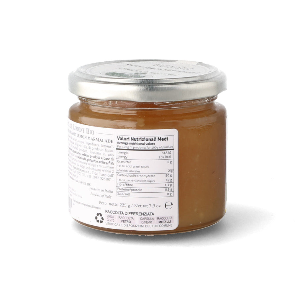 Frantoi Cutrera Organic Sicilian Lemon Marmalade, 225g