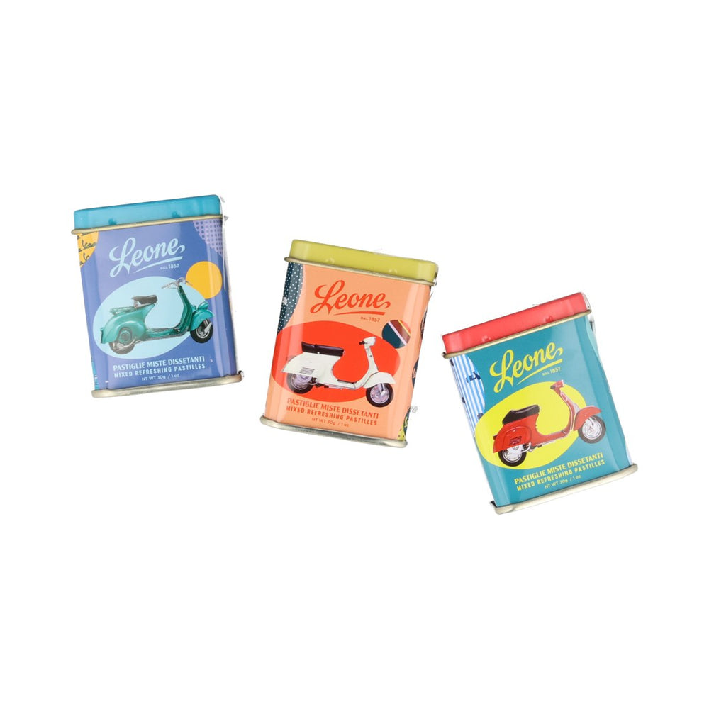 Leone Set of 3 Vespa Tin Candies, 30g