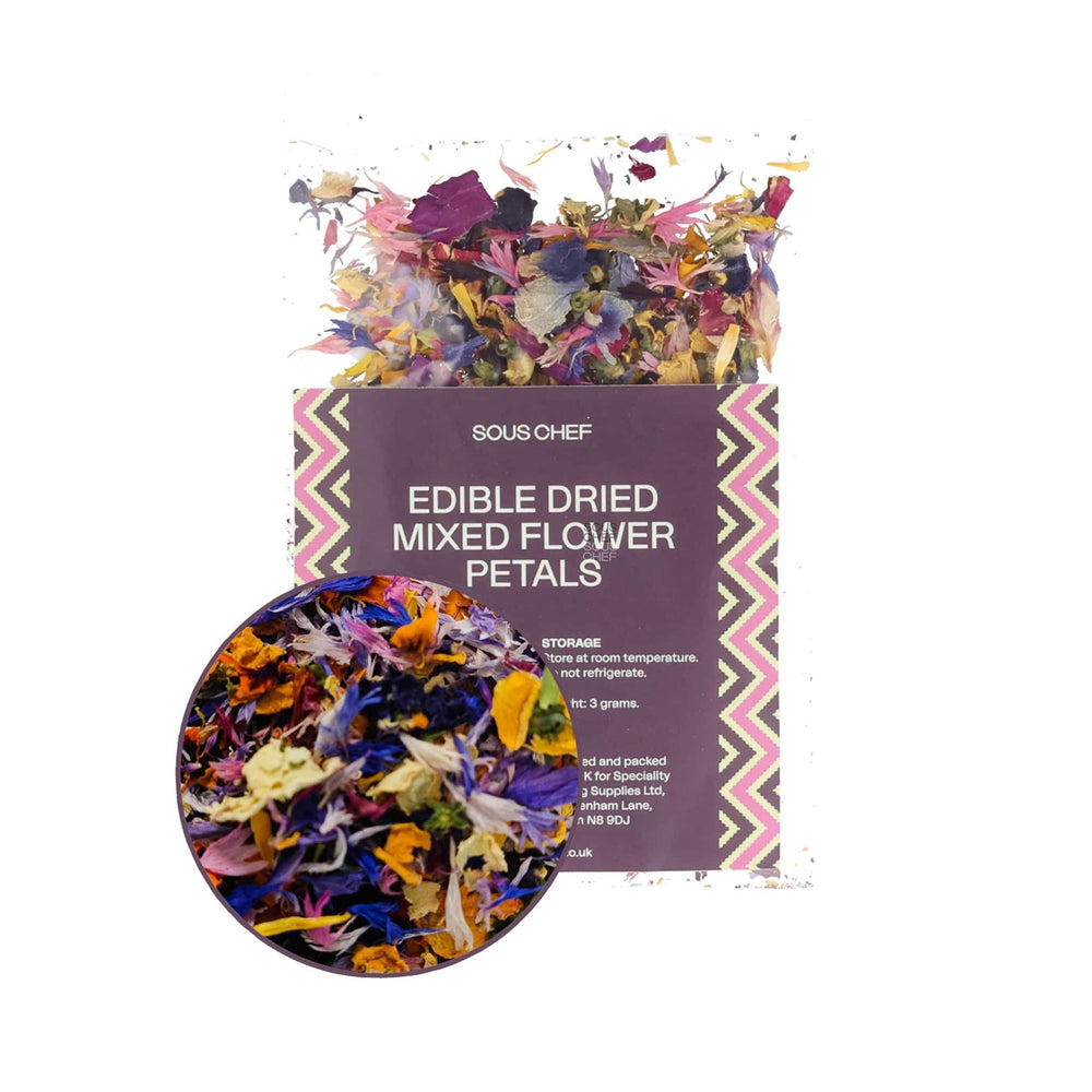 Edible Dried Mixed Flower Petals, 3g