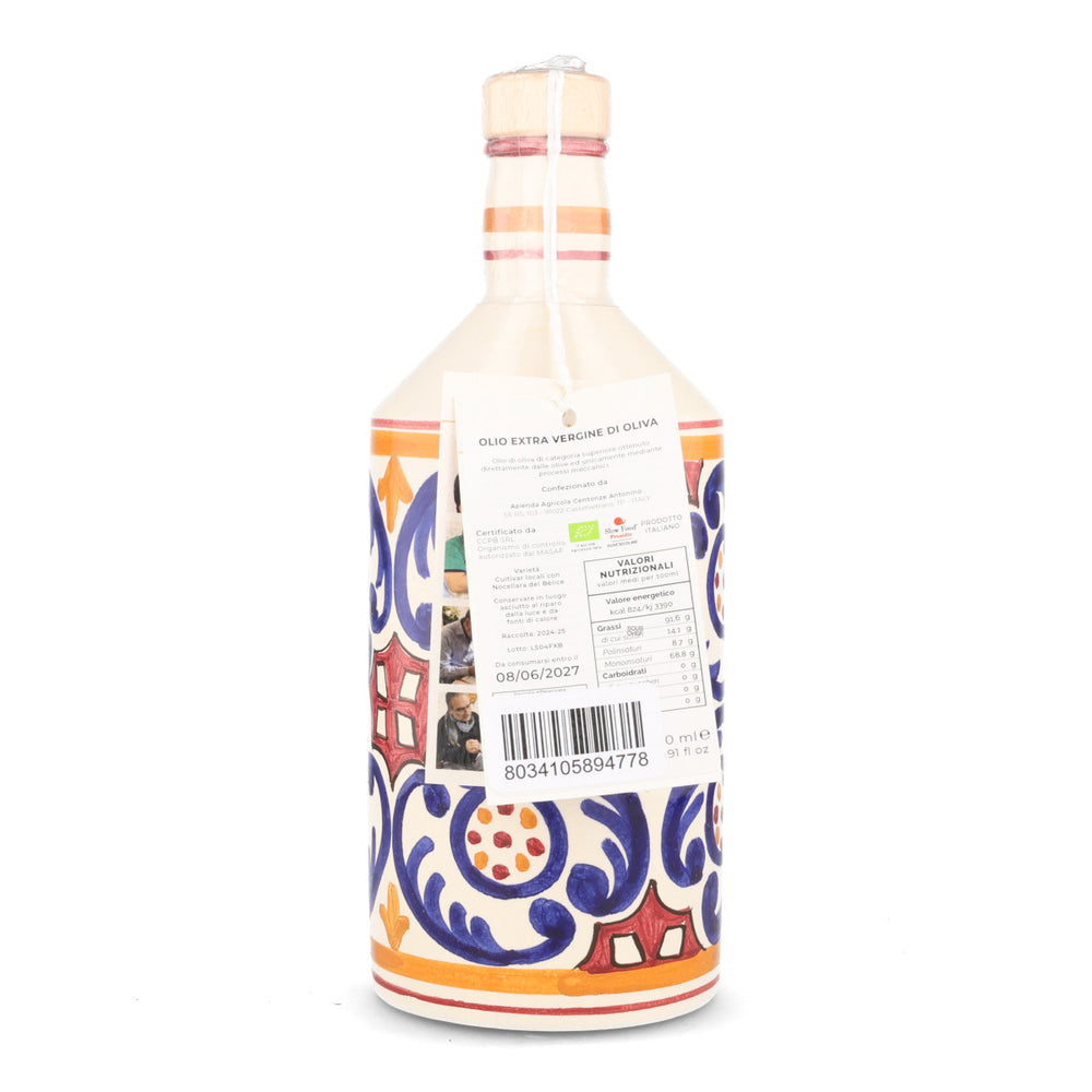 Centonze Barocco Organic Extra Virgin Olive Oil in Red Diamond Bottle, 500ml