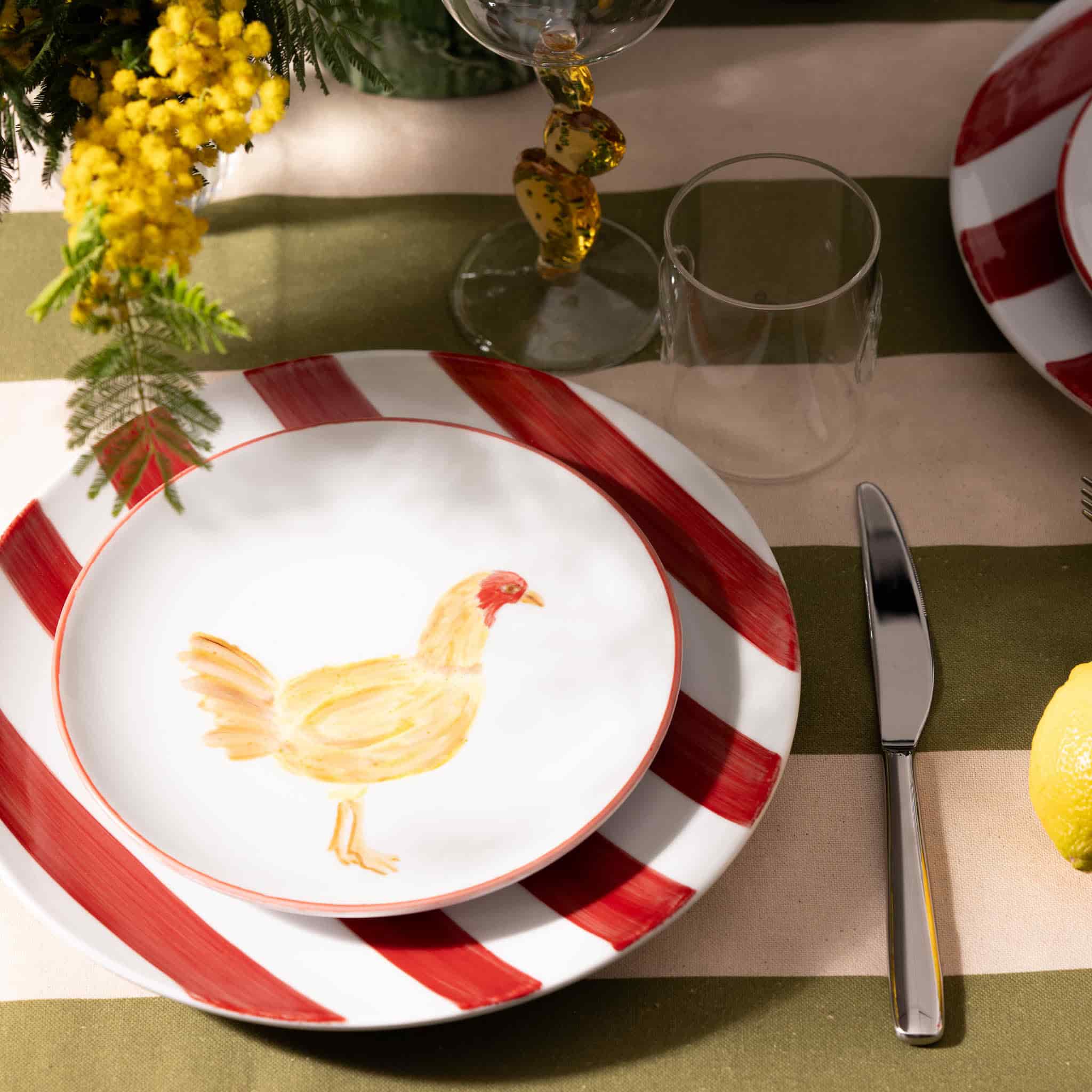 The Platera Menchu Chicken Porcelain Side Plate, 21cm