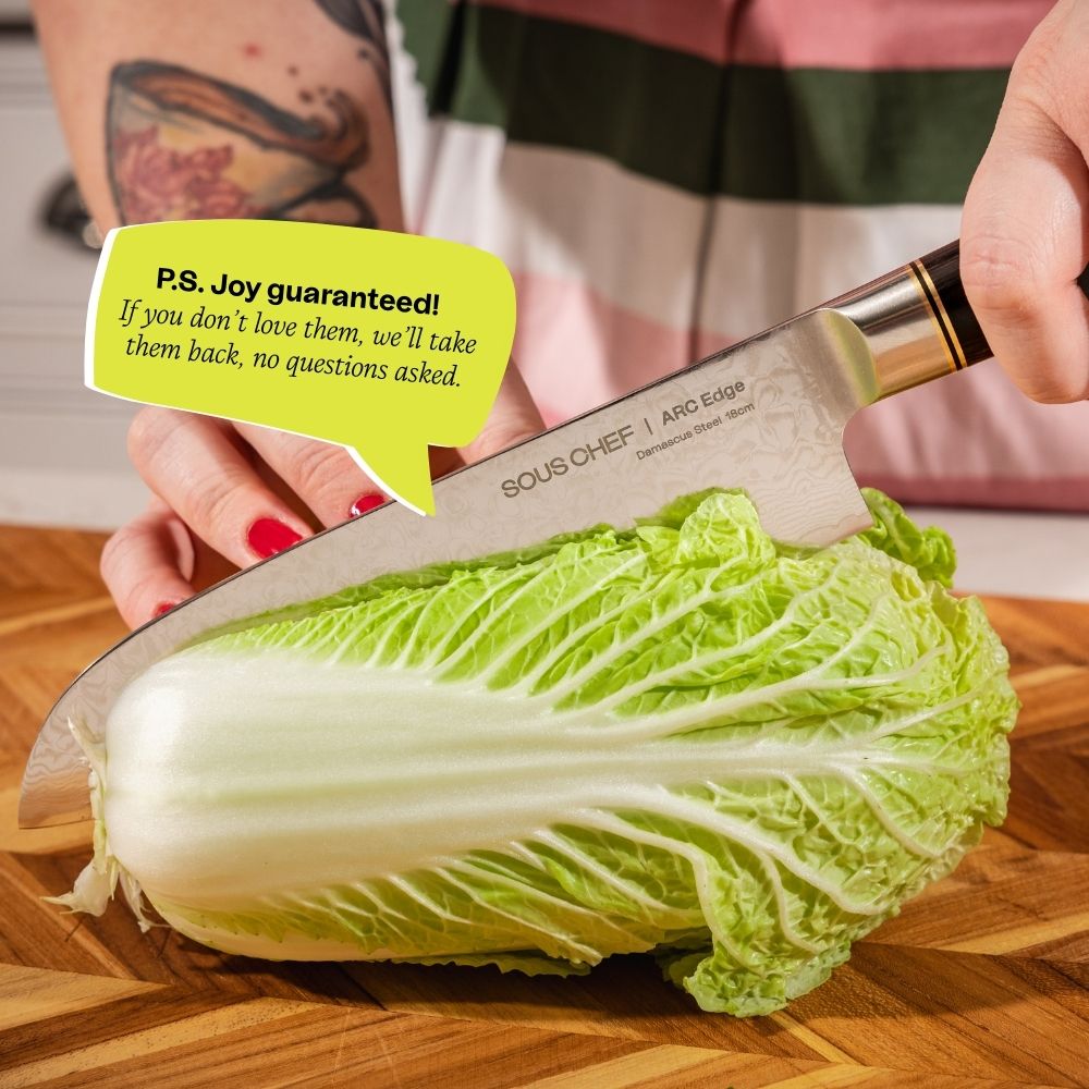 Sous Chef ARC Edge Damascus Steel Santoku Knife, 18cm