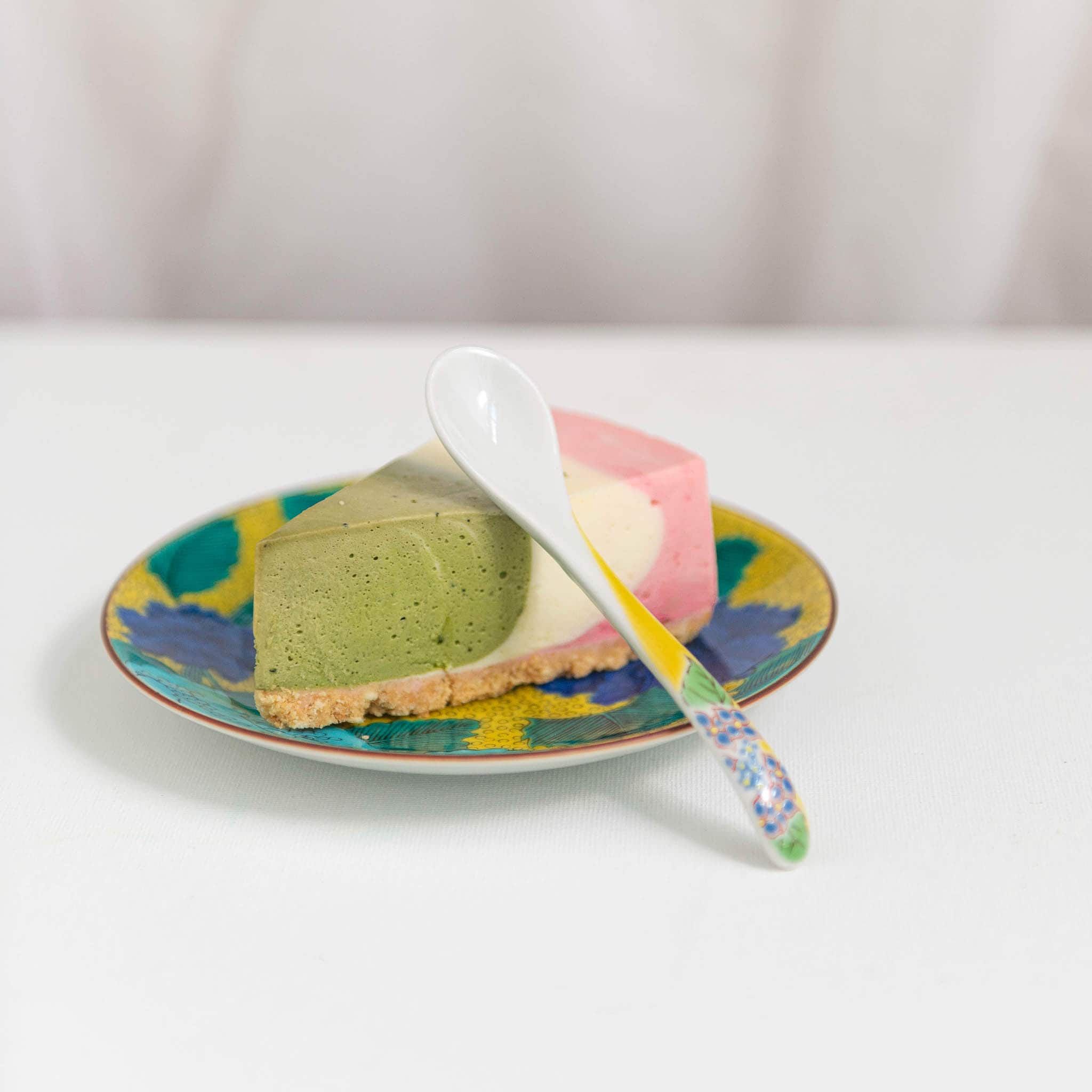 Seikou Porcelain Assorted Floral Soup Spoons, Set of 5