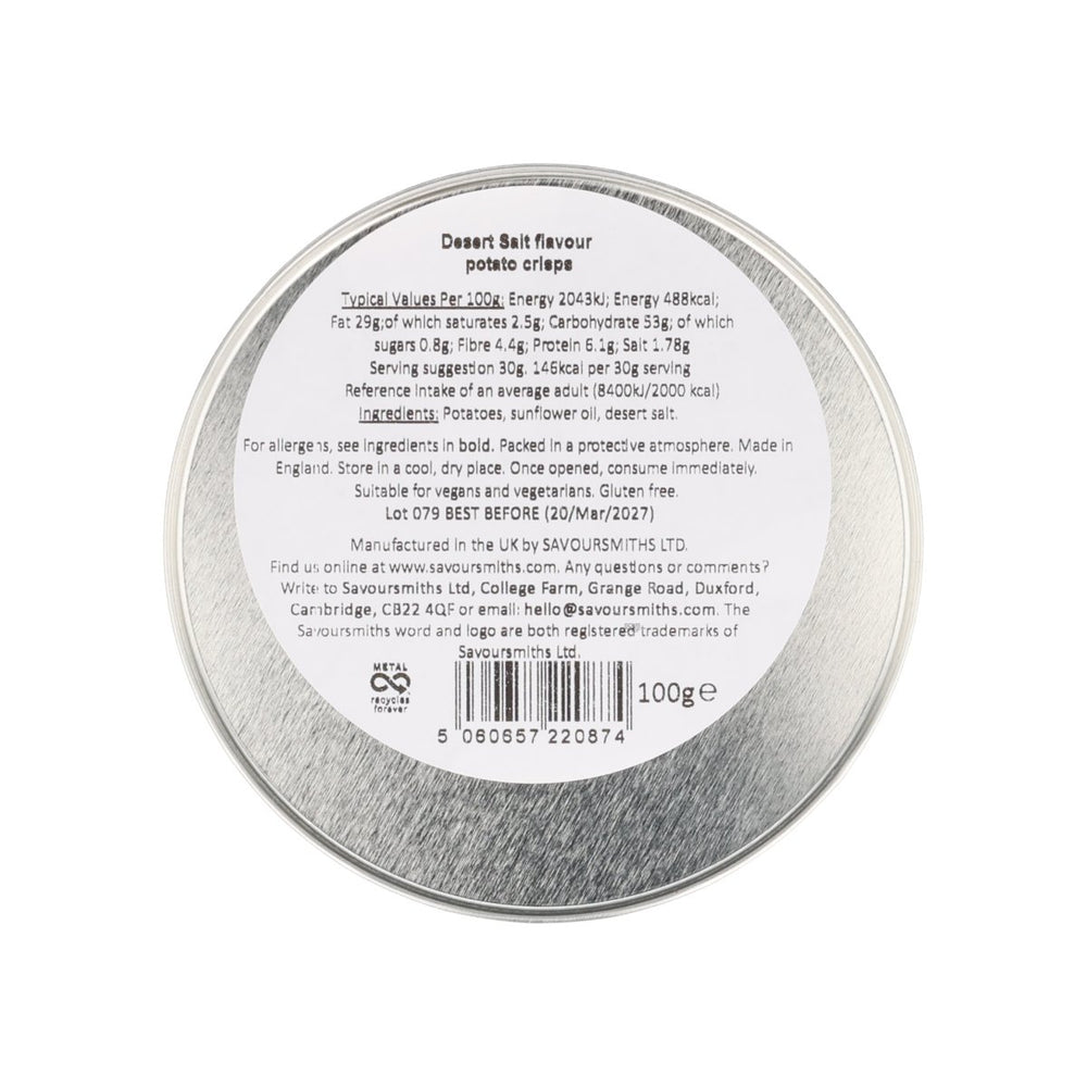 Savoursmiths Desert Salt Crisps in Tin, 100g