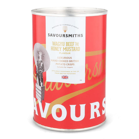 Savoursmiths Vegan Wagyu Beef with Honey & Mustard Crisps in Tin, 100g