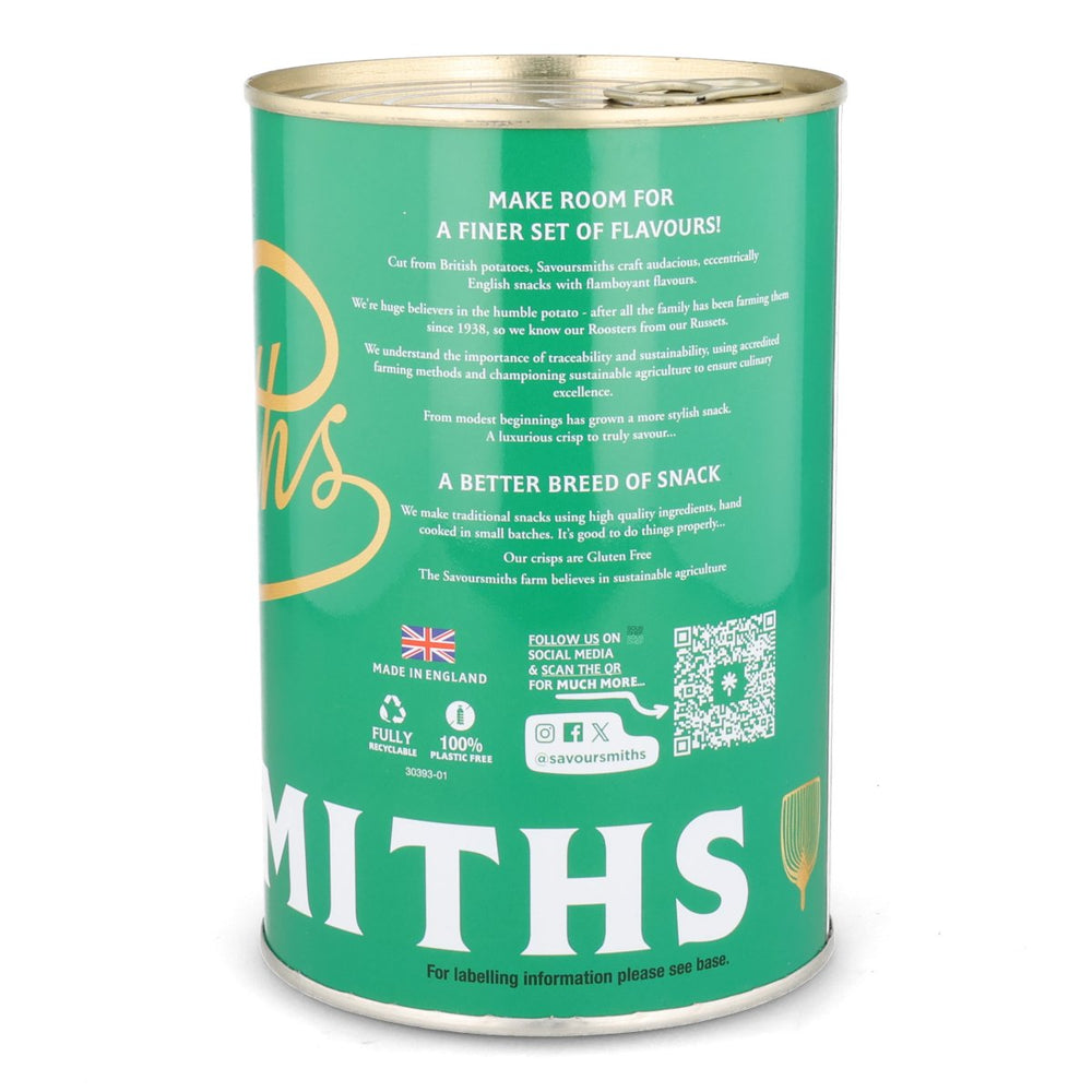Savoursmiths Somerset Cheddar & Shallot Crisps in Tin, 100g