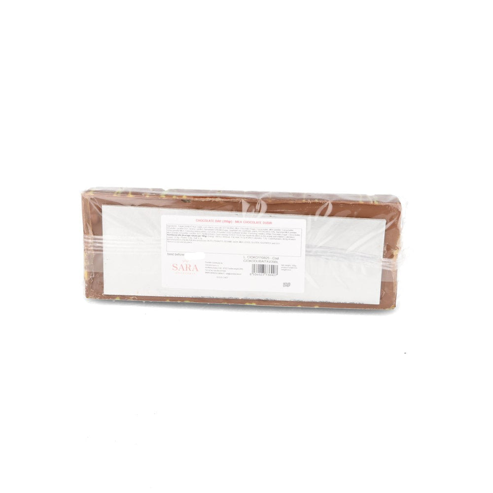 Dubai Style Chocolate Bar Milk Chocolate, Pistachio & Kunafa