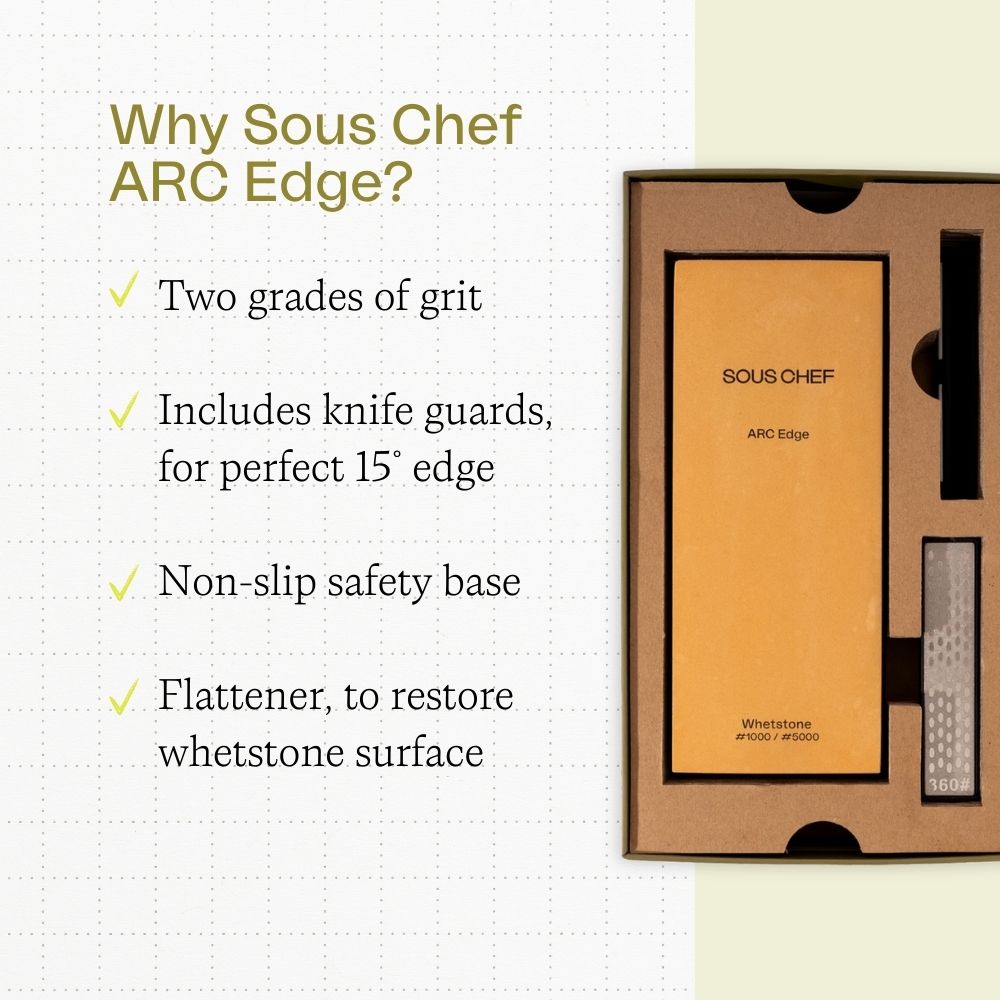 Sous Chef ARC Edge Combination Whetstone Set, 1000/5000 Grit