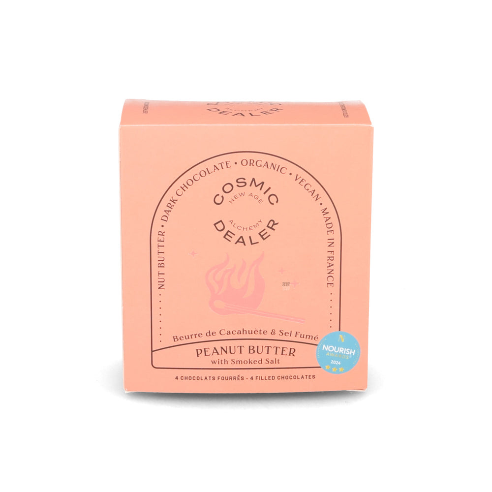 Cosmic Dealer Box of 4 Peanut Butter & Smoked Salt Filled Chocolates, 320g
