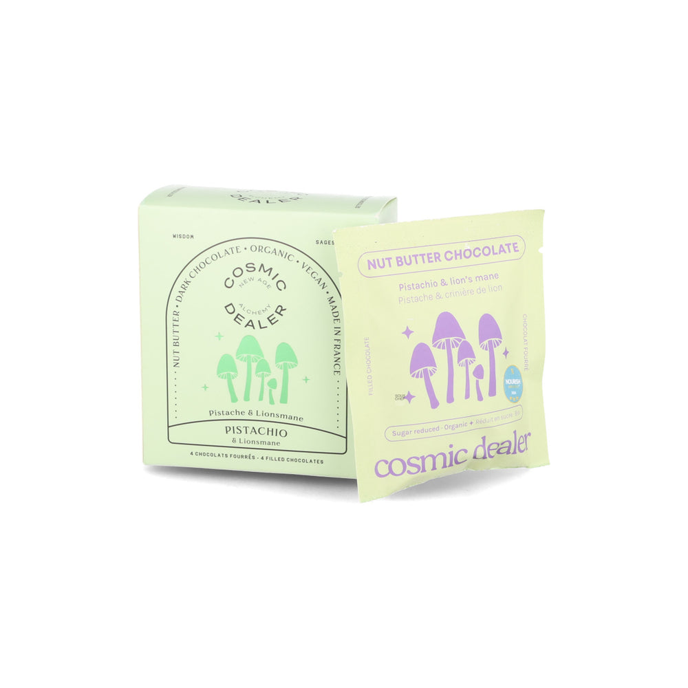 Cosmic Dealer Box of 4 Pistachio & Lions Mane Filled Chocolates, 320g