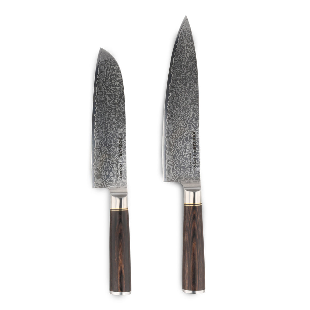 Sous Chef ARC Edge Damascus Steel Knife Duo