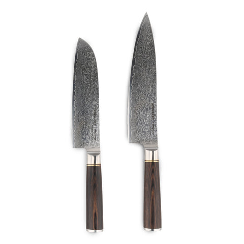 Sous Chef ARC Edge Damascus Steel Knife Duo