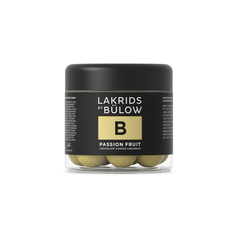 Lakrids Liquorice B - Passion Fruit & Chocolate 125g Ingredients Chocolate Bars & Confectionery