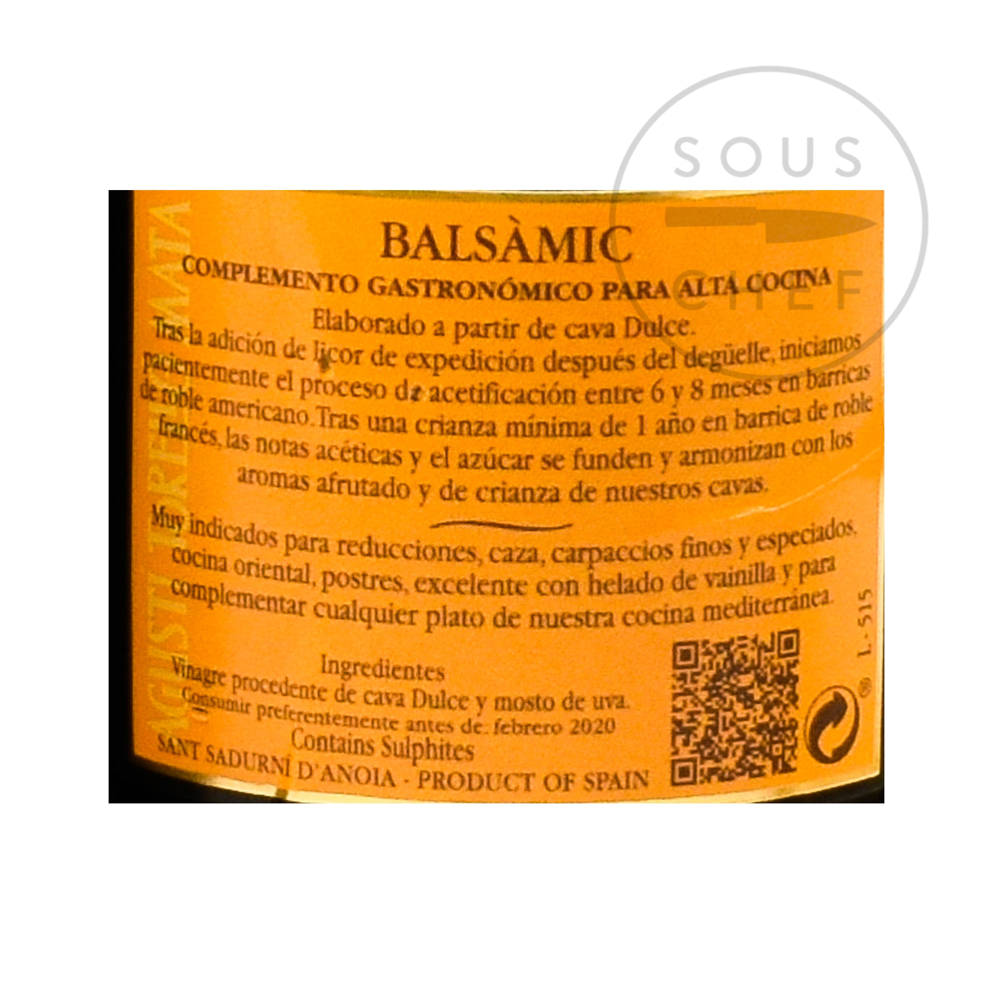 Spanish Ingredients Agusti Torello Mata White Balsamic Vinegar 375ml Ingredients Oils & Vinegars Spanish Food