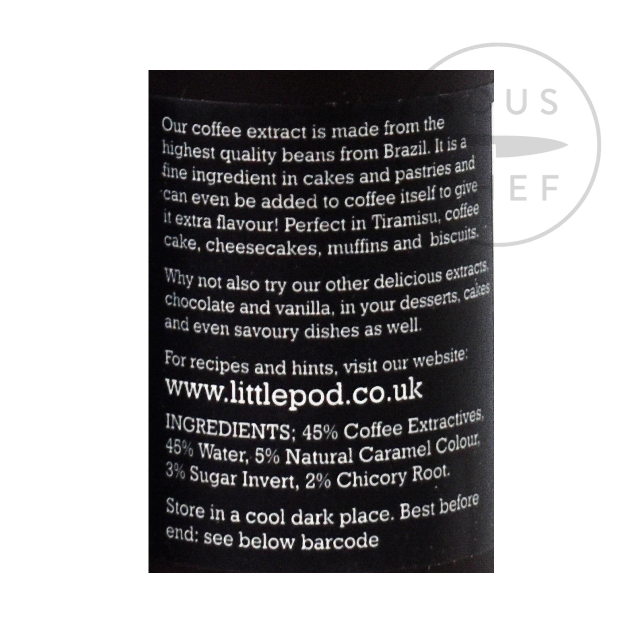 Littlepod Pure Coffee Extract 100ml Ingredients Flavours & Colours