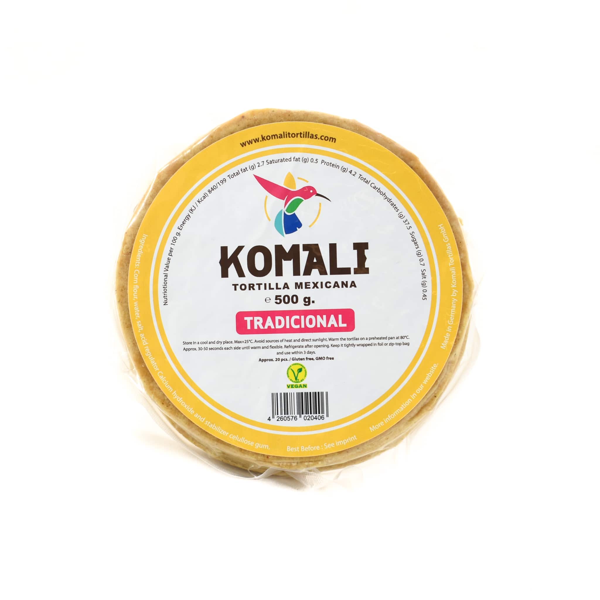Short Dated Komali Tortilla Tradicional, 15cm, 500g