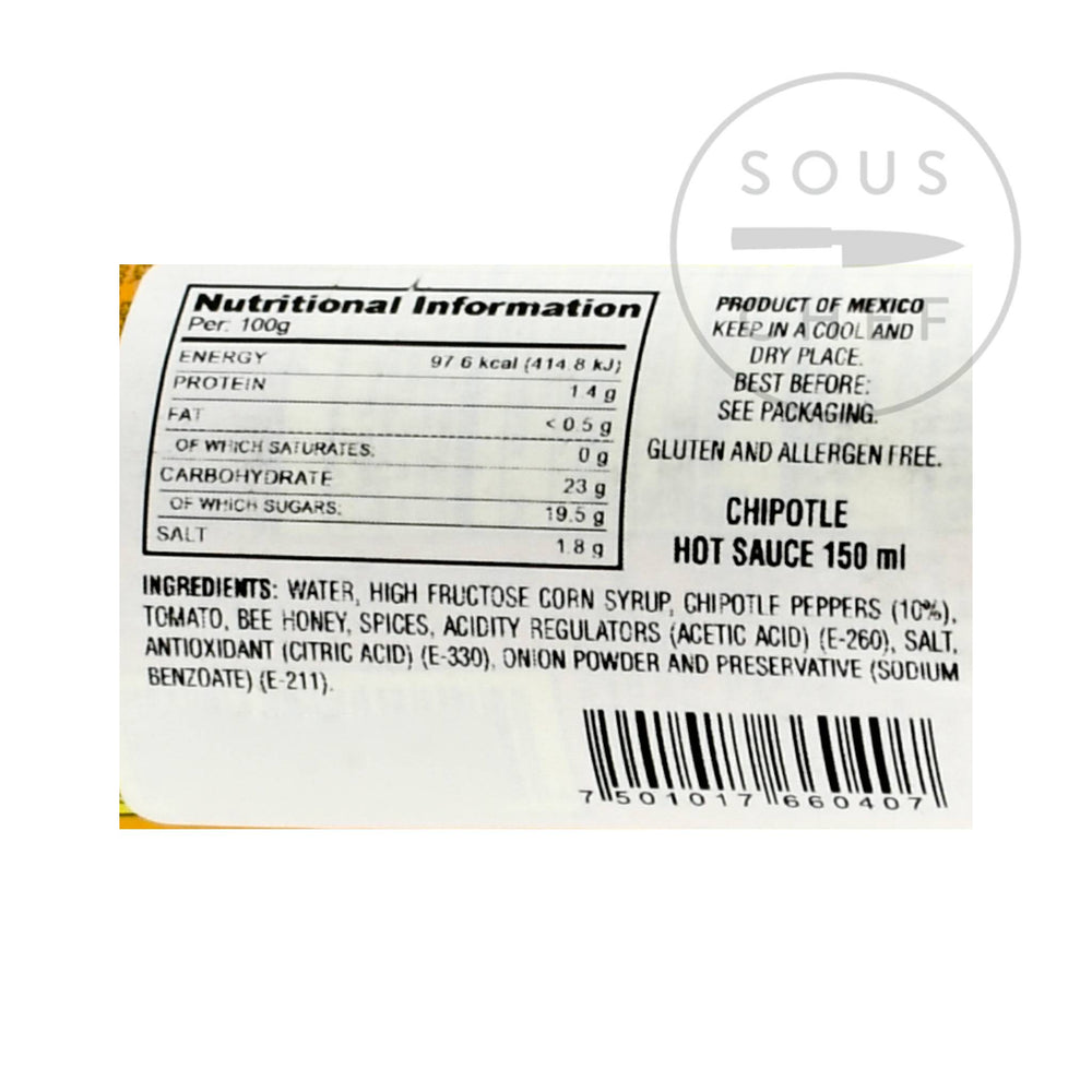 El Yucateco Chipotle Sauce 150ml Buy online today at Sous Chef UK