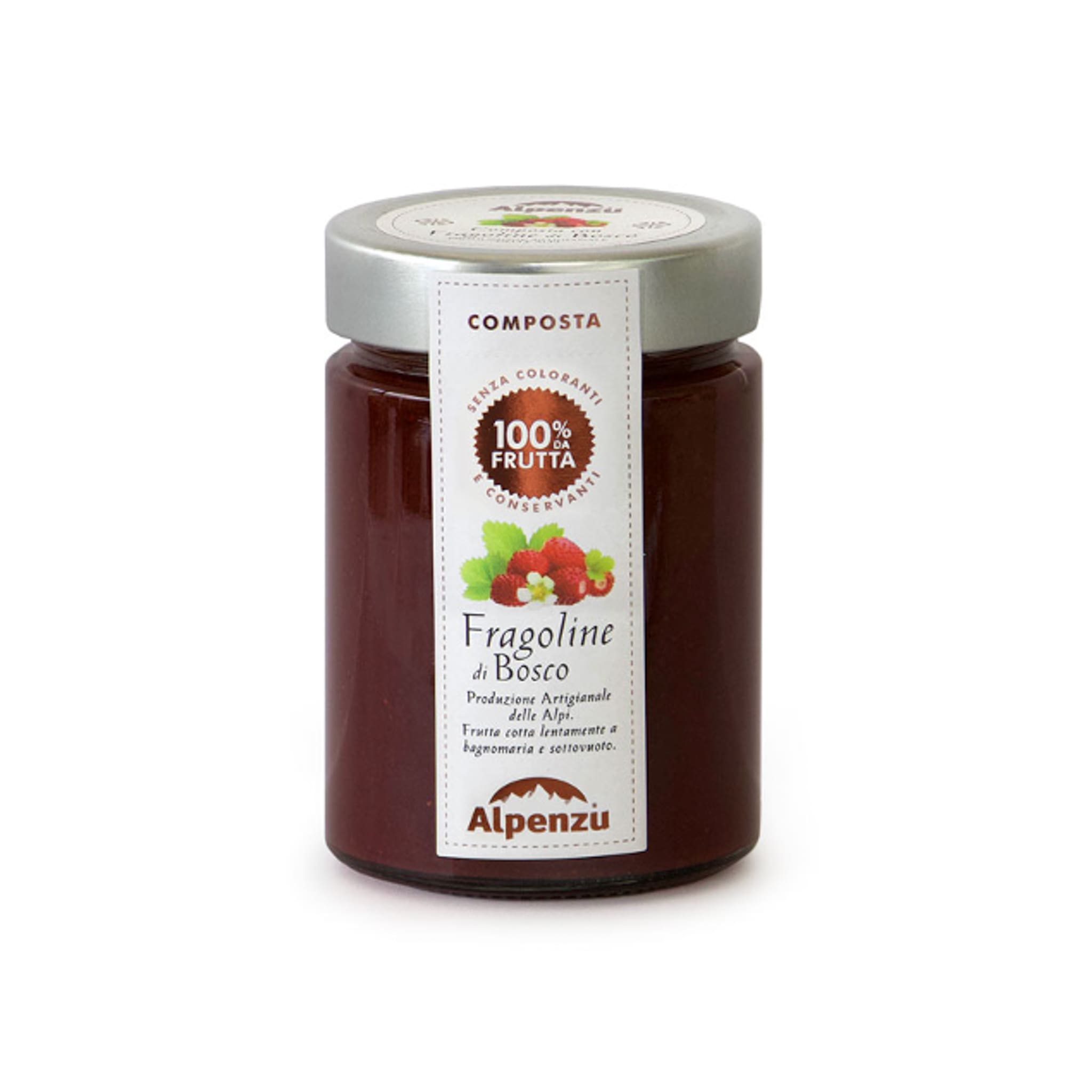 Alpenzu Fruit Preserves Wild Strawberries 100% Fruit Jam 350g