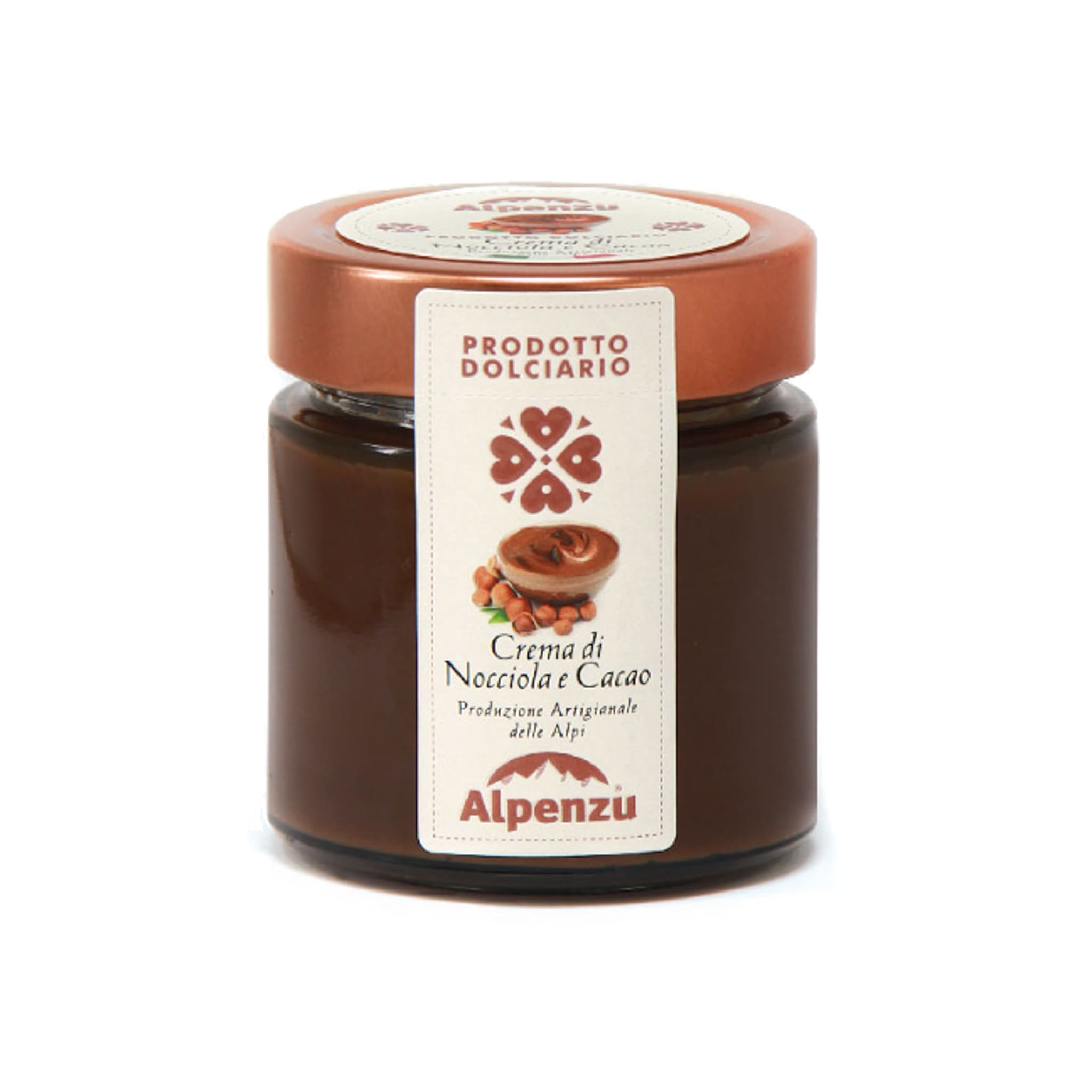 Alpenzu Hazelnut and Cocoa Cream, Palm Oil Free 250g