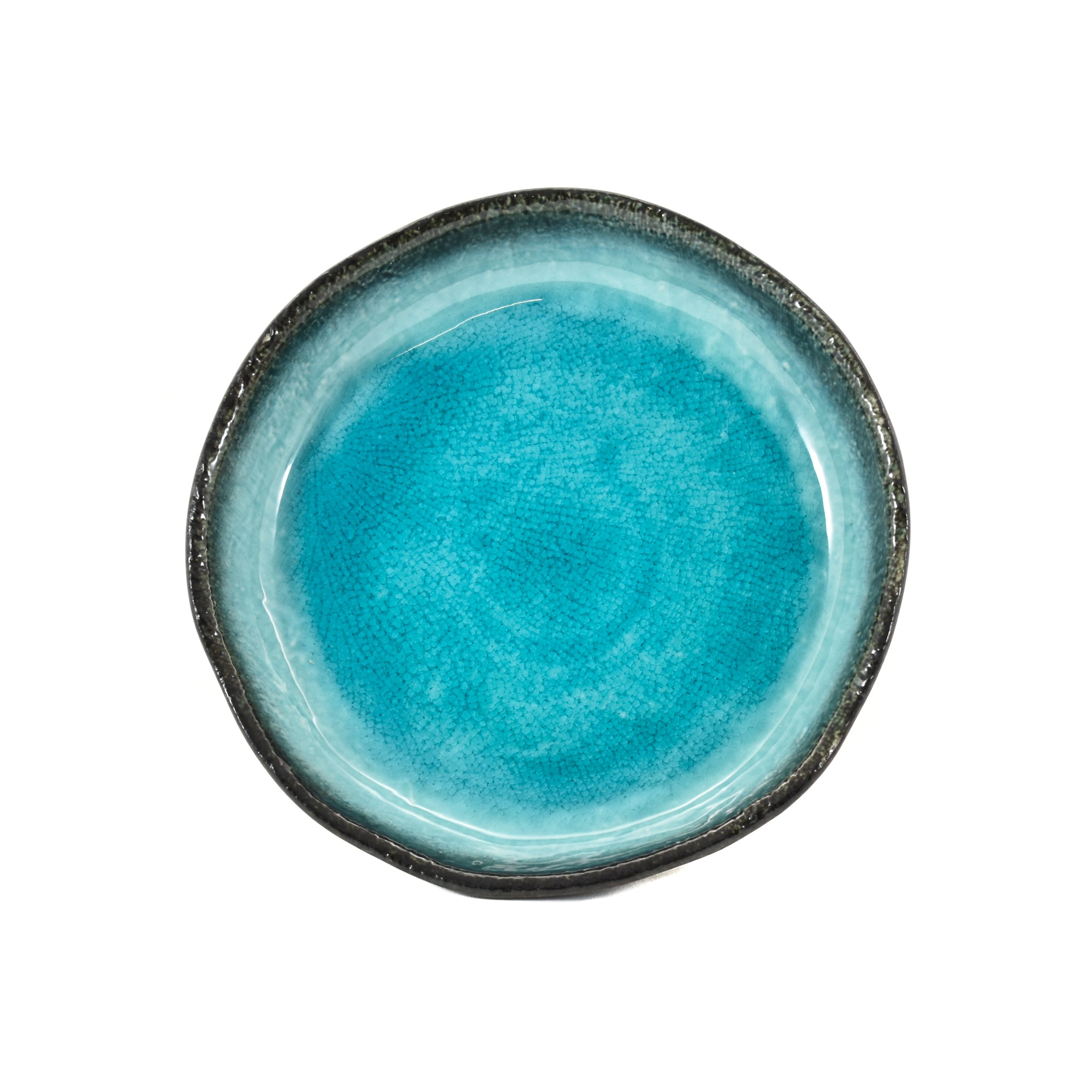 Turquoise Large Round Dish 21.5cm dia x 4cm high