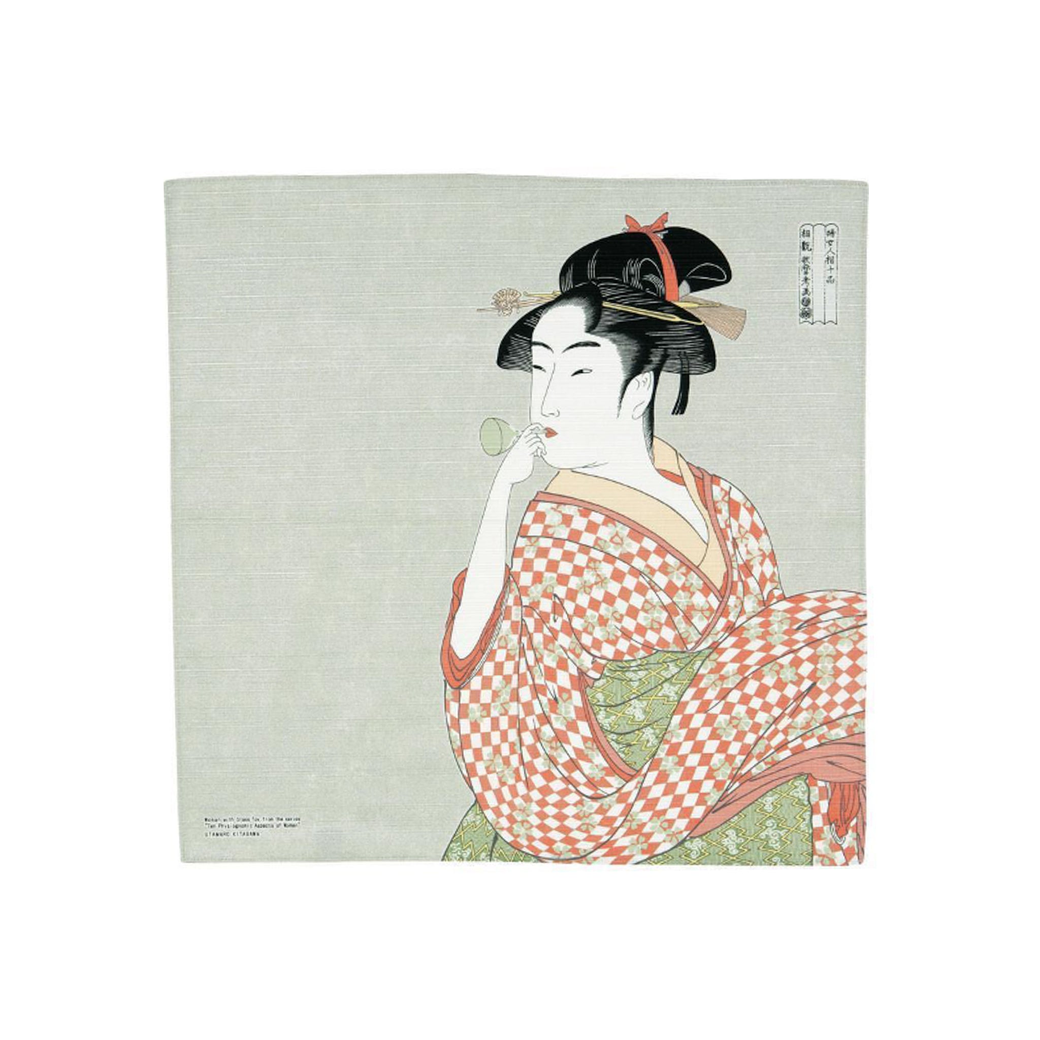 Woman Print Furoshiki Wrapping Cloth