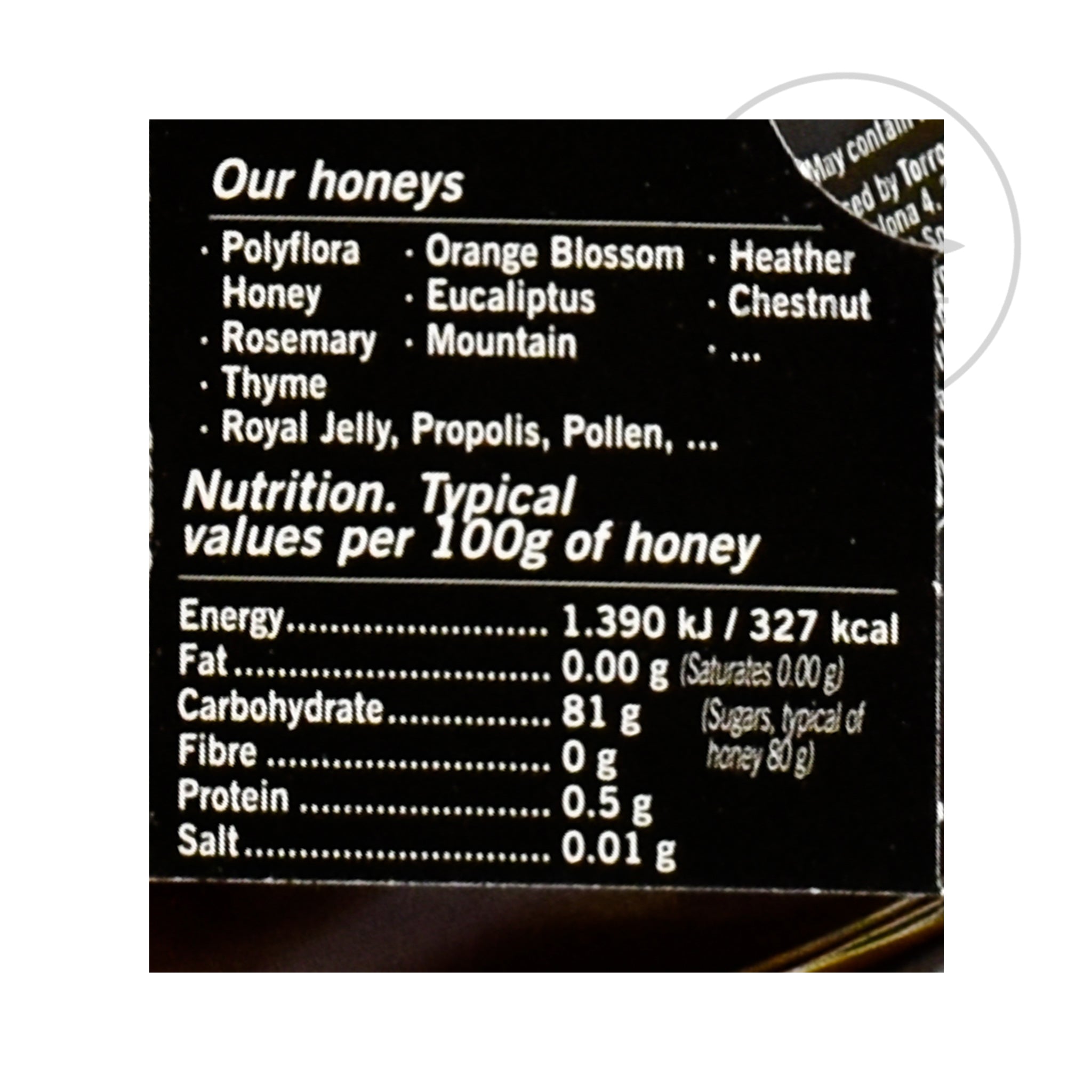 Alemany Chestnut Honey 250g Ingredients Jam Honey & Preserves Spanish Food Nutritional Information
