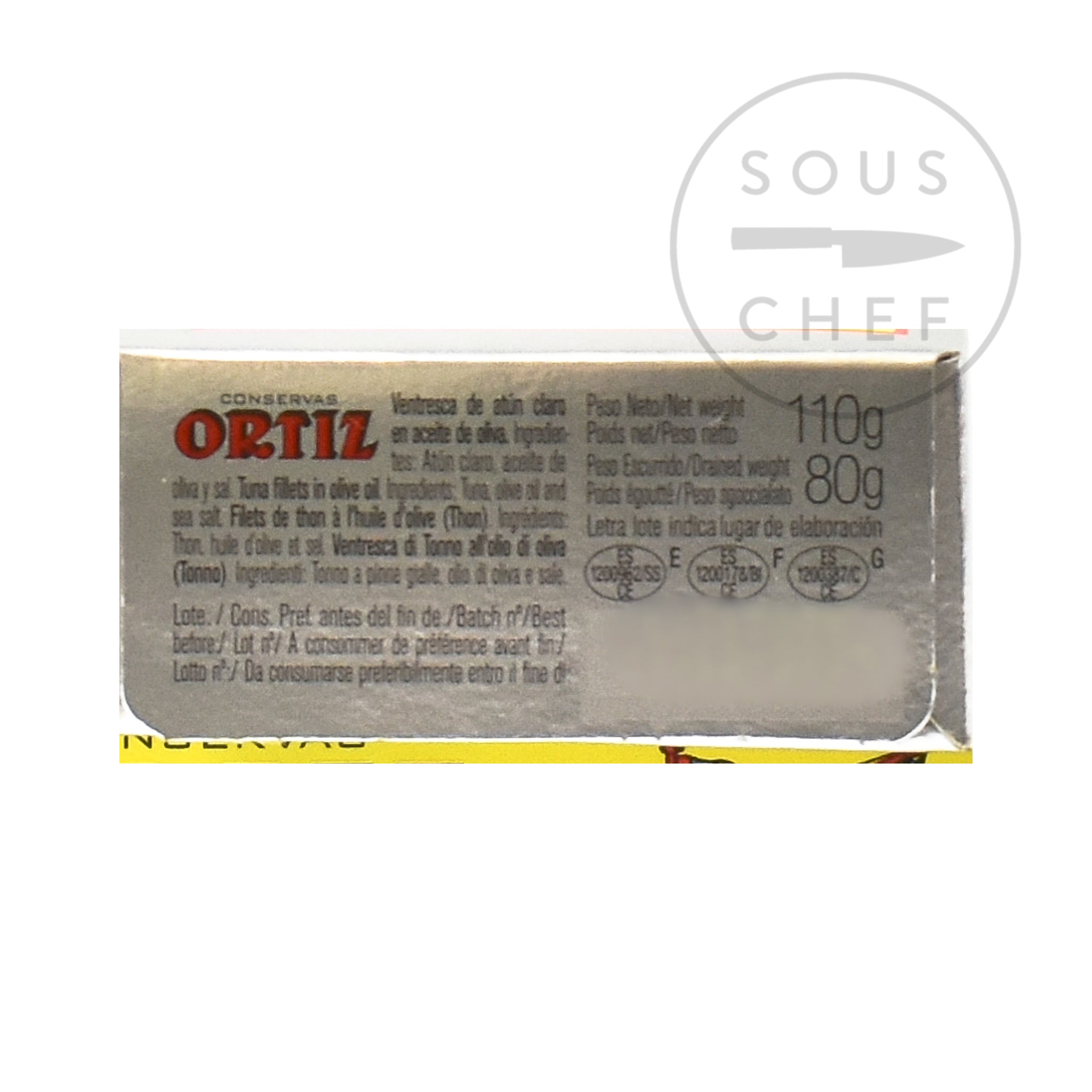 Ortiz Atun Claro Belly In Olive Oil - Ventresca 110g Ingredients Seaweed Squid Ink Fish Spanish Food Ingredients Information