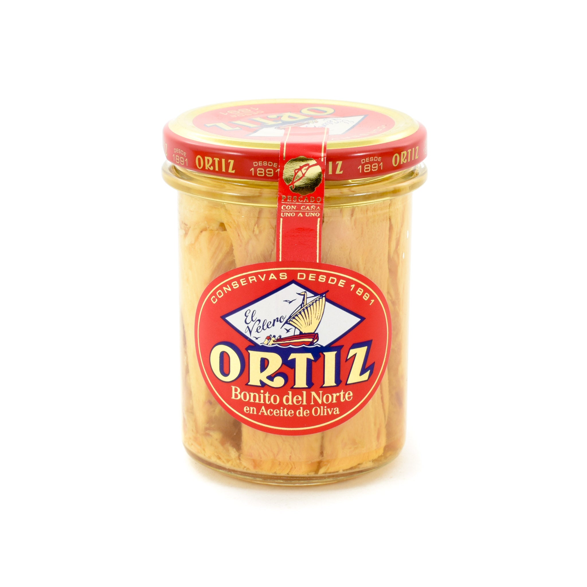 Ortiz Bonito Tuna Fillets in Olive Oil in Glass Jar 220g