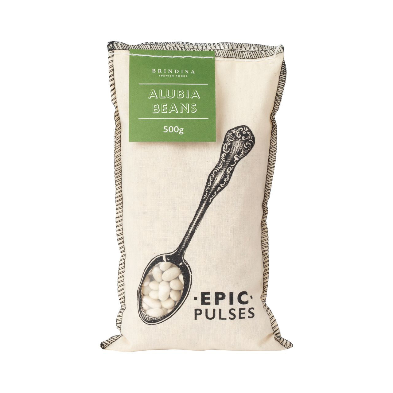 Brindisa Epic Alubia beans 500g in cloth sack