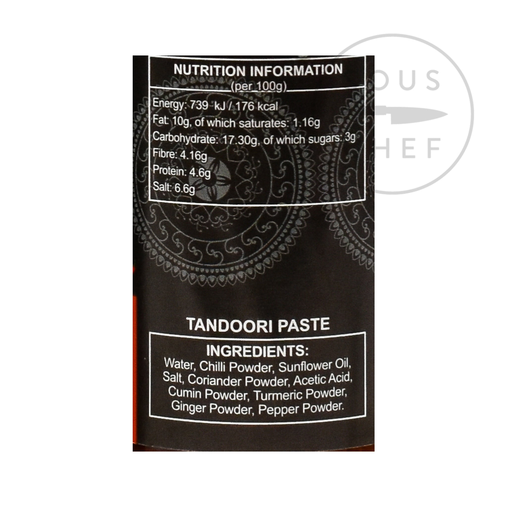 Ferns' Tandoori Paste 380g nutritional information ingredients