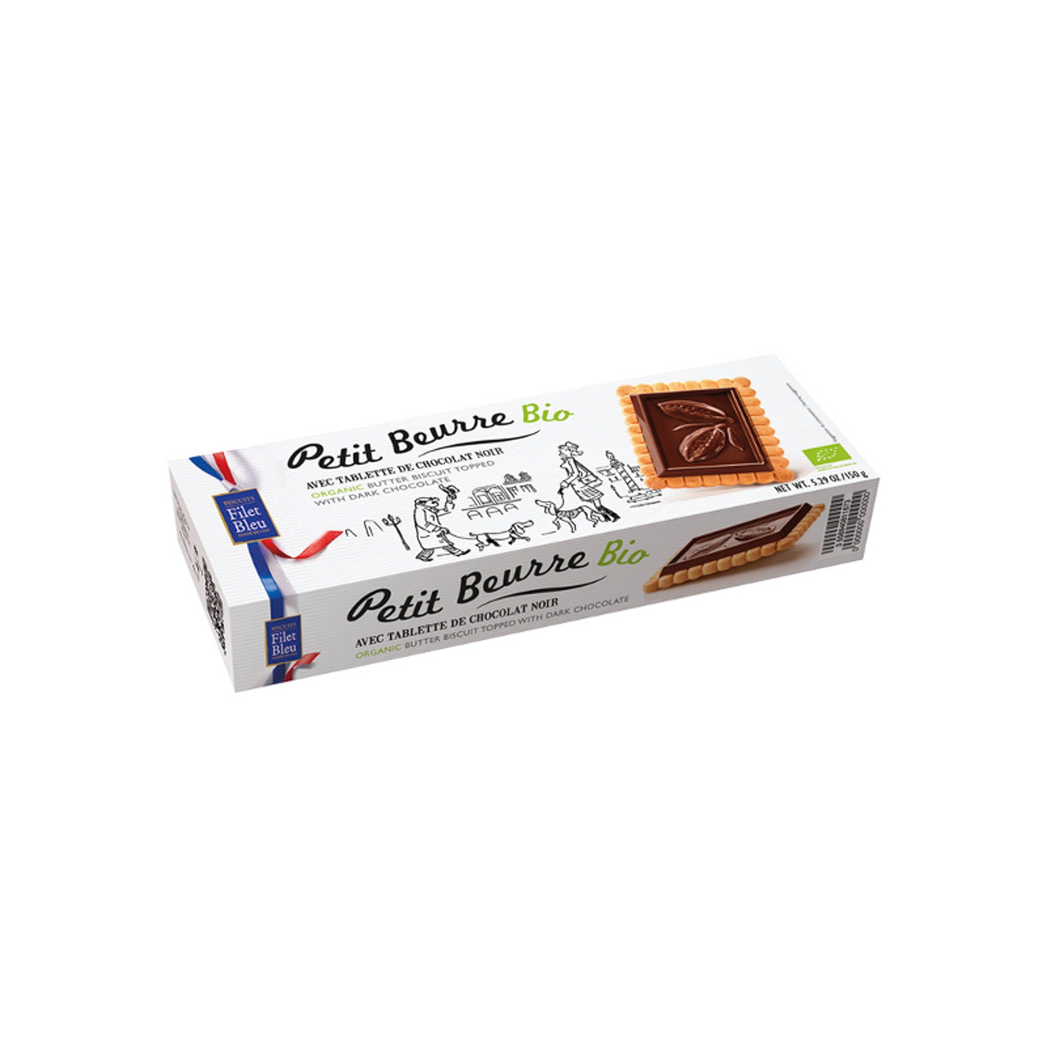 Filet Bleu Organic Butter Biscuits With Dark Chocolate 150g